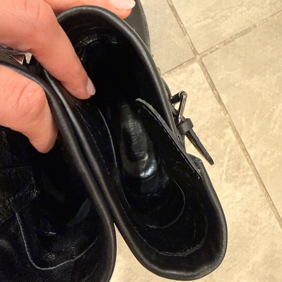 Valentino Garavani Black Combat Boots with Silver Studs (box is missing) - Picture 6 of 12